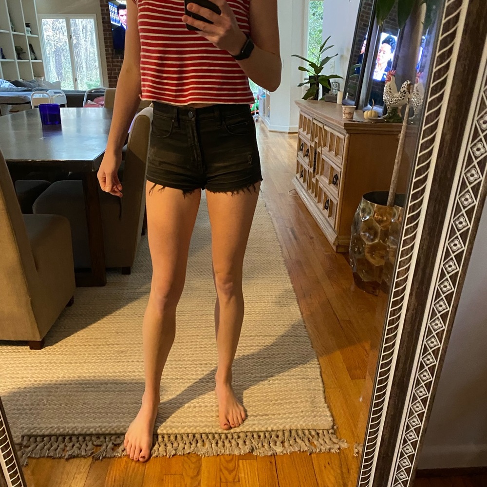 Blank NYC black stretchy high waist shorts